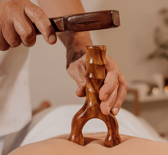 Wooden massage tool